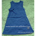 blue 100% Merino wool baby dress